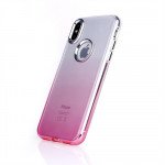 Wholesale iPhone X (Ten) 360 Gradient Armor Hybrid Case (Hot Pink)